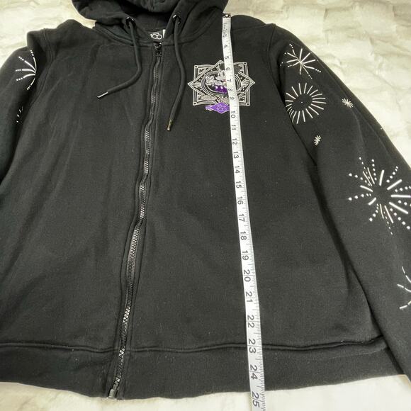 🔥Disney 100 Mickey Mouse & Friends Embroidered Black Zipper Hoodie Sweatshirt - Picture 14 of 16